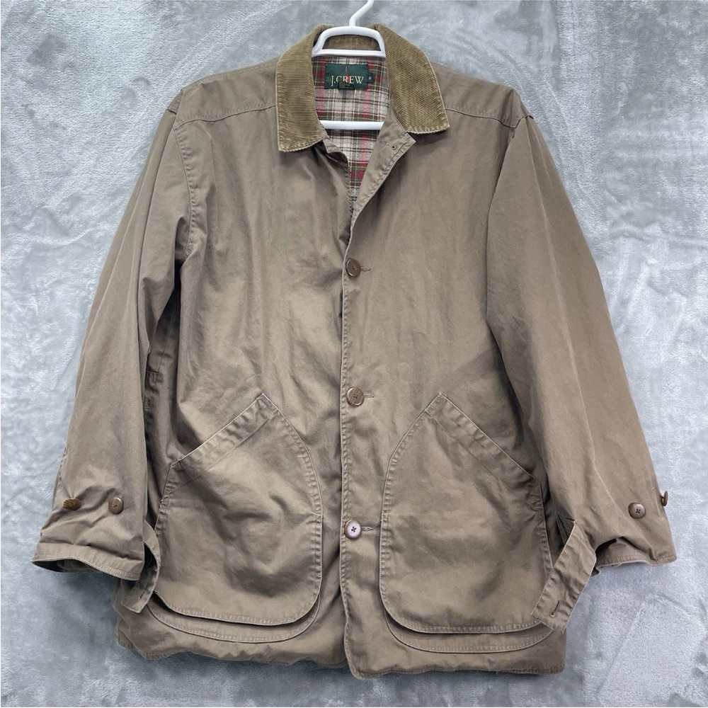 J. Crew Brown Barn Jacket with Corduroy Collar